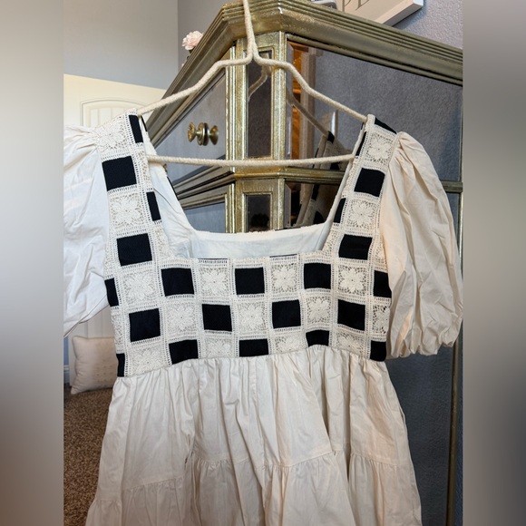 AUREUM Black and Cream Checkered Dress - Picture 8 of 8